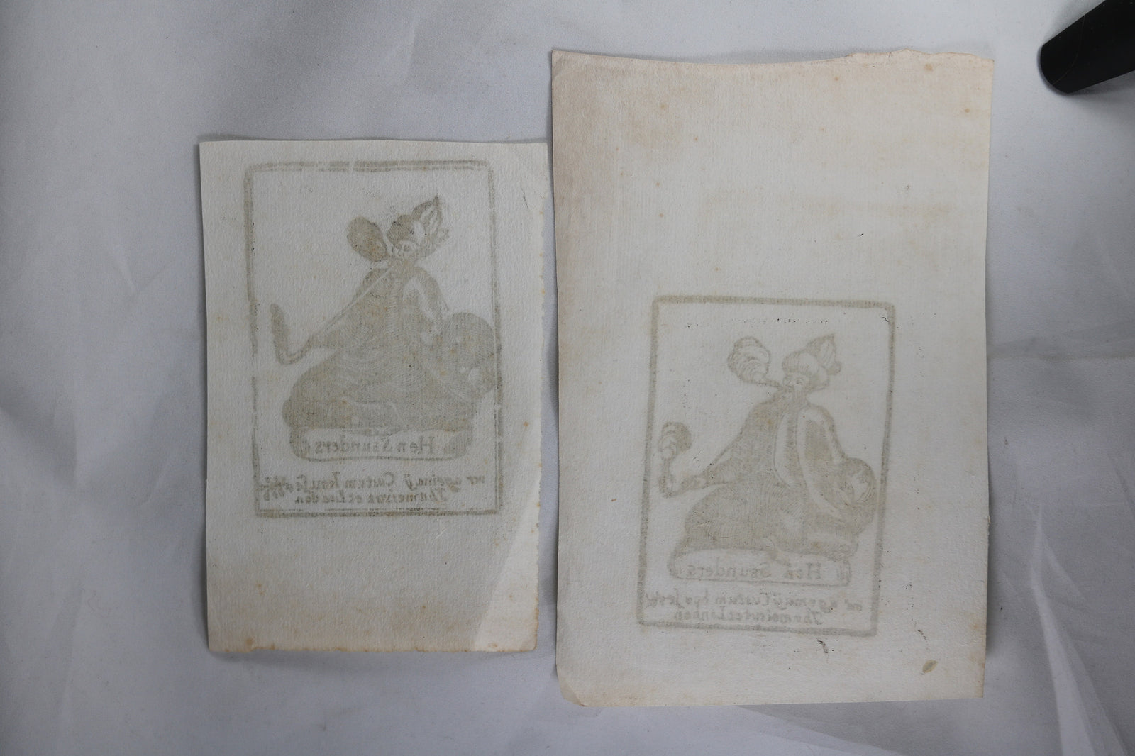 17th century advertising prints for tobacco agent Custom House London