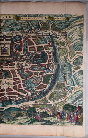 17th century Dutch  map of Jerusalem by Visscher (1648?)