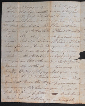 1802 Gibraltar letter American sailor (USS Essex?) to RI, Barbary War
