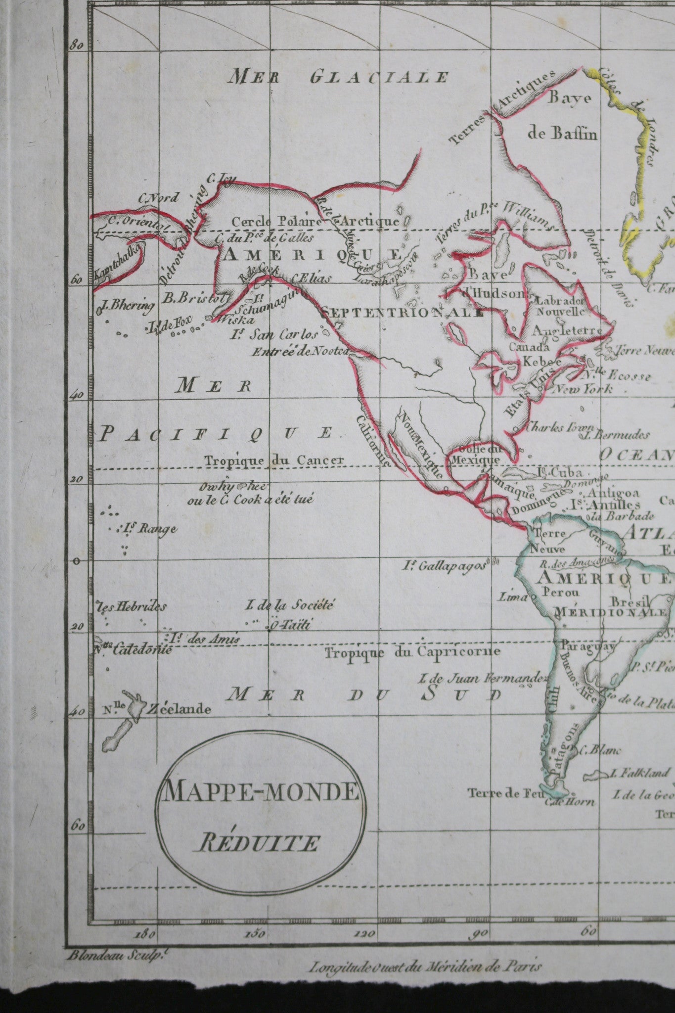 1802 Blondeau world map  carte du monde