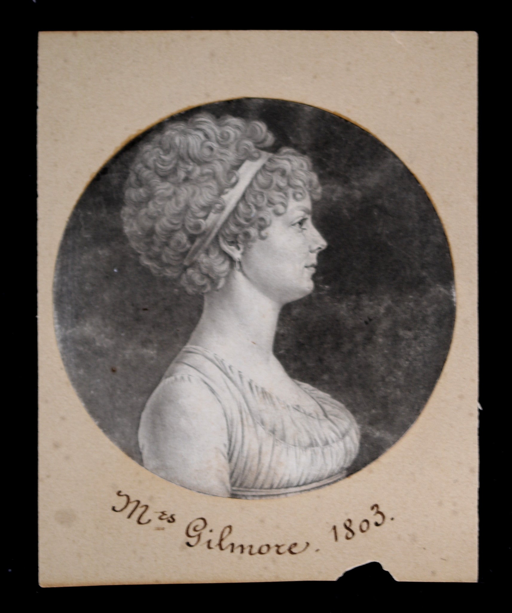 1803 portrait Mrs Gilmore (Baltimore) by Charles de Saint-Mémin