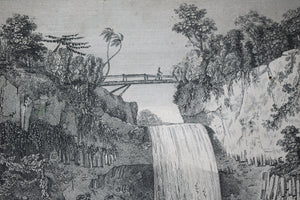 1804 gravure ‘Cascade de la Rivière des Roches, prise du Bassin inférieur’