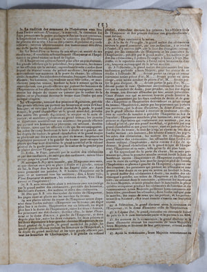 1804 pamphlet, détails sacre et couronnement de Napoléon (Notre-Dame)