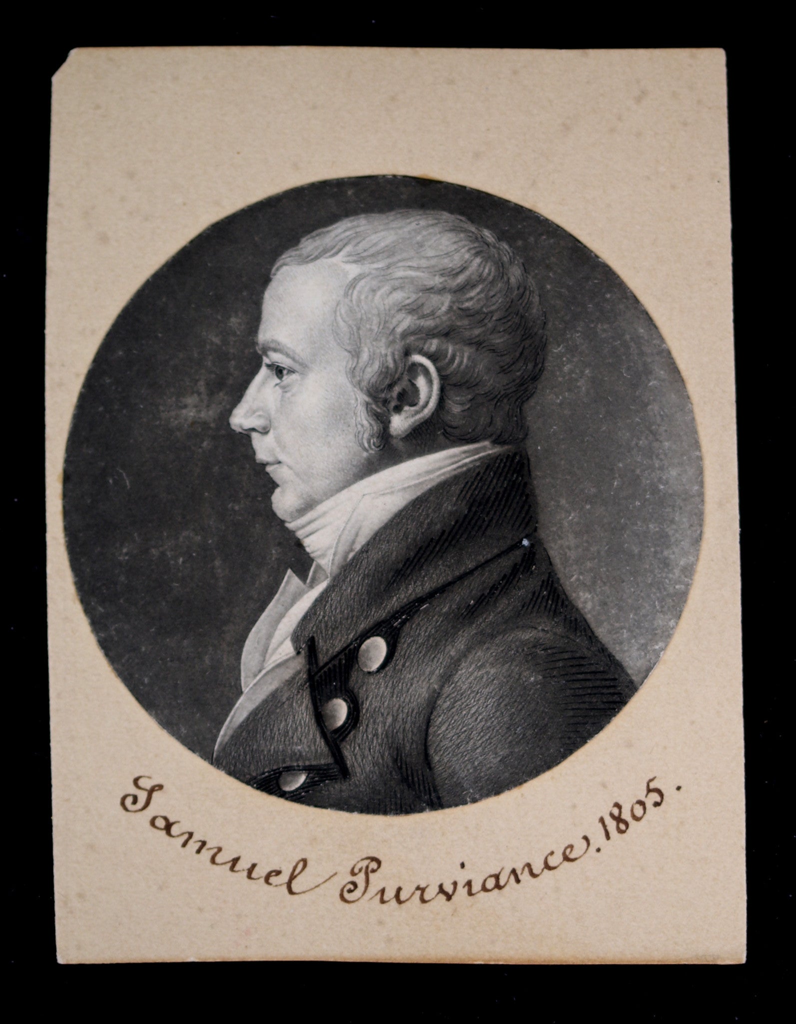 1805 portrait Samuel Purviance (N. C.) by Charles de Saint-Mémin