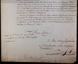 1805 lettre Général Beaufort au Prince Louis Napoléon, frère Empereur