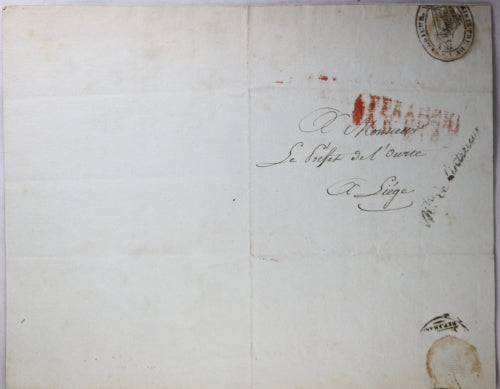 1806 circulaire sur Ecclésiastiques, signée Champigny (Ministre)