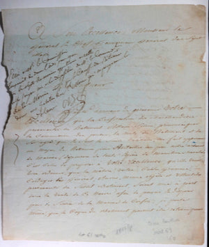 1807/08 lettre à Cesar Berthier Gouverneur Corfou, prise de guerre