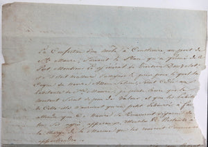 1807/08 lettre à Cesar Berthier Gouverneur Corfou, prise de guerre