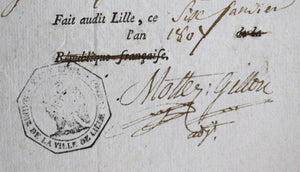 1807 état-civil pour habitant de Lille en 1796