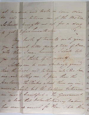 1809 UK letter Navy officer Barclay on ‘Diana’ -Trafalgar, Canada 1813