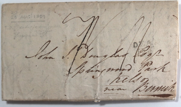 1809 UK letter Navy officer Barclay on ‘Diana’ -Trafalgar, Canada 1813