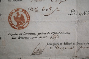 1809 Bordeaux, Congé des Batiment de Commerce Français pour L’Aimable