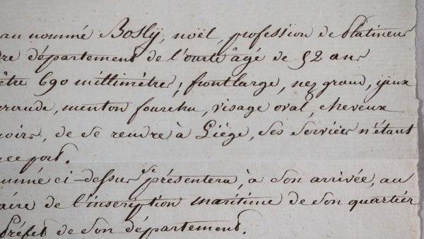 1809 Port d’Anvers, congé illimité pour platineur de la Marine
