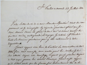 1810 Latour d’Auvergne Lauraguais à Alexandre-Francois de Las Cases