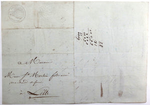 1812 France livraison de foin par bateau, d'Aire à Lille