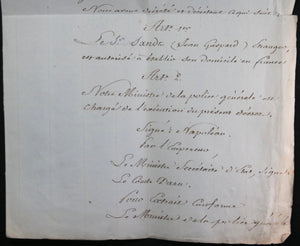 1812 Quartier Impérial Wilna (Campagne Russie) extrait minutes décret