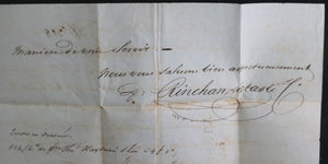 1812 lettre au négociant Dobrée à Nantes, traite avec Amériques