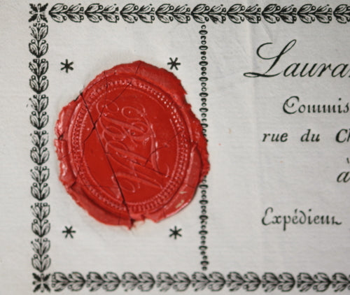1812 lettre de roulage livraison de vin, Bordeaux à Lille