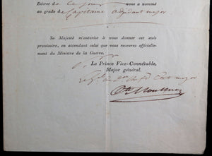 1813 Monthion nomination Bourlon de Chevigné 1er Régiment cuirassier