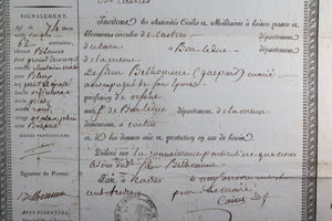 1813 Empire, passeport pour orfèvre, Castries à Bar-le-Duc 