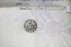 1815 Paris Louis XVIII brevet Chef d’Escadron Garde du Corps Monsieur