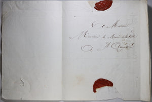 1815 lettre Intendant Royal Prussien à St Quentin – vente des bestiaux