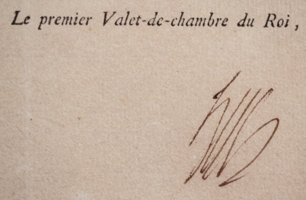 1815 lettre signé Hüe, huissier et prisonier avec Louis XVI au Temple