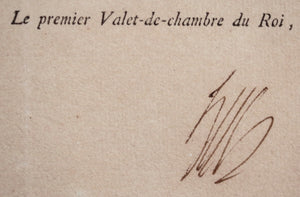 1815 lettre signé Hüe, huissier et prisonier avec Louis XVI au Temple
