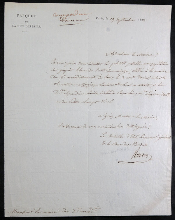 1820 Paris informaton accusé ‘Complot du Bazar français’ (Louis XVIII)