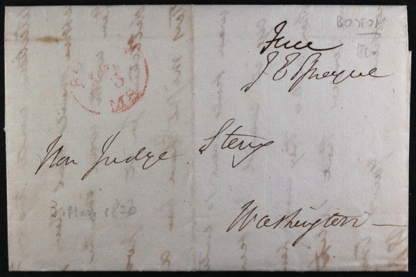 1820 letter from Boston to Supreme Court Judge Story Washington D.C. 1820 letter from Boston to Supreme Court Judge Story Washington D.C.