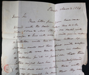 1820 letter from Boston to Supreme Court Judge Story Washington D.C.