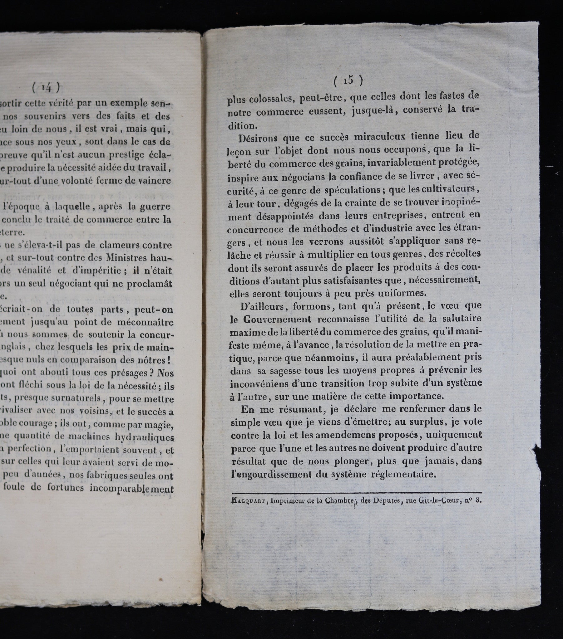 1821 Opinion de M. de Vatimesnil sur l’Importation et l’Exportation des Grains 1821 Opinion de M. de Vatimesnil sur l’Importation et l’Exportation des Grains
