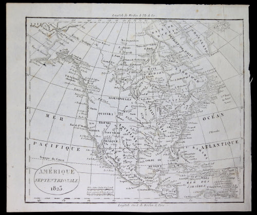 1823 map of North America (French)