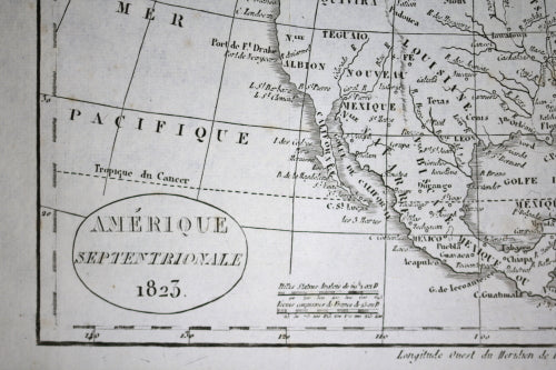 1823 map of North America (French)