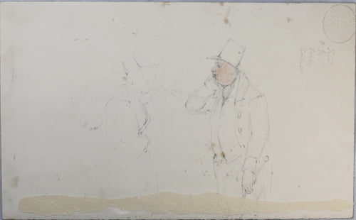 1835 watercolour caricature Lord Brougham (?), by John Paget  (UK)