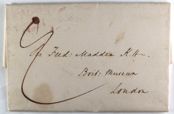 1839 UK letter from Bristol to Sir Fred Madden British Museum London 1839 UK letter from Bristol to Sir Fred Madden British Museum London