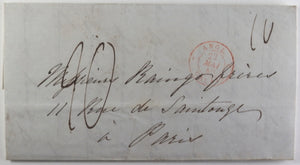 1840 London UK, 2 letters to clockmaker Raingo in Paris