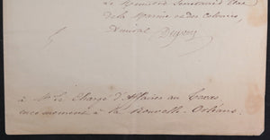 1842 letter French Minister of Navy to Dubois Saligny (Republic Texas)
