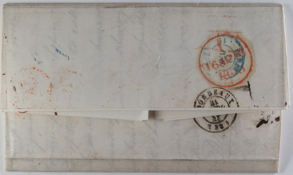 1843 New Orleans letter to Bordeaux wine merchant in France