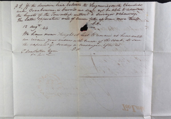 1844 Canada letter Quebec to Bouthillier Crown Lands Montreal