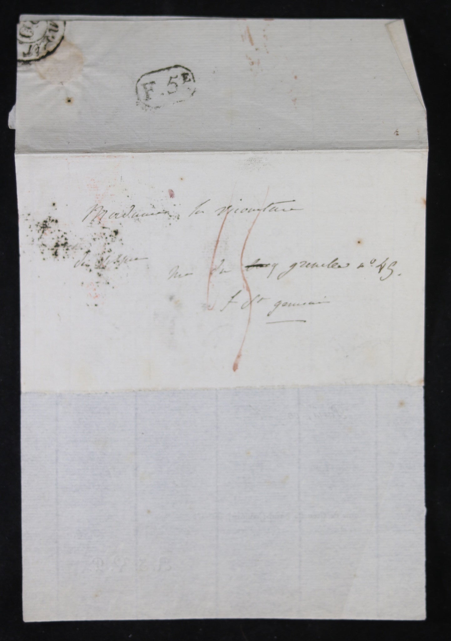 1844 invitation Vicomte et Vicomtesse Wismes à soirée