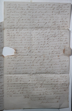 1845 Halifax N.S. political letter to George R. Young MPP from pastor