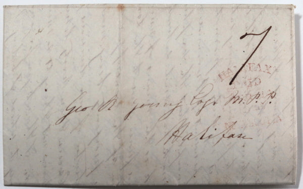 1845 Halifax N.S. political letter to George R. Young MPP from pastor