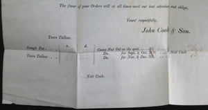 1845 London UK letter to Hertfordshire, prices of tallow