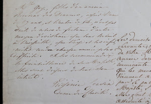 1846 Paris demande de secours à Reine Marie-Amélie de Bourbon-Siciles