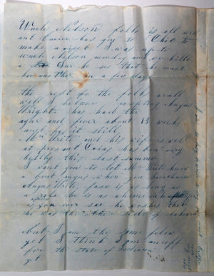 1847 USA family letter from Fort Wayne IN to Pompey NY