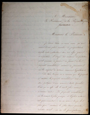 1849 France pétition à Napoléon, Président 2e République: immobilier