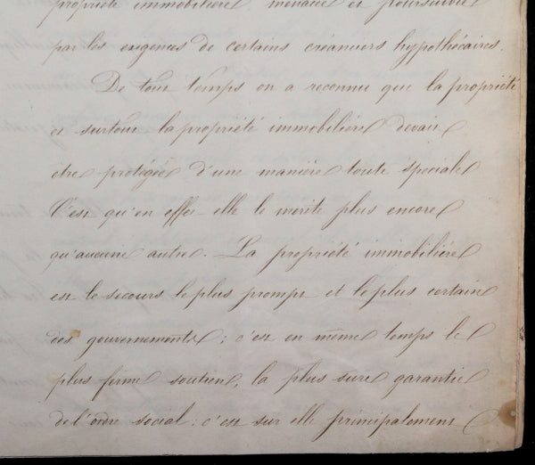 1849 France pétition à Napoléon, Président 2e République: immobilier