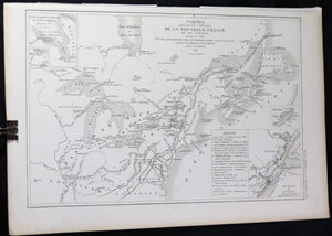 1851 French map of New-France up to 1763 by Dussieux