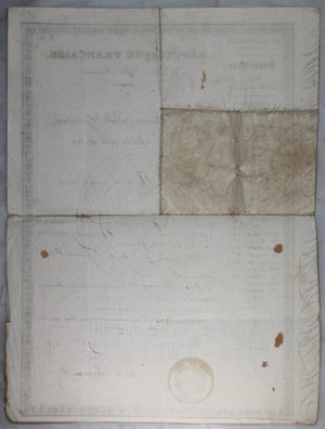 1851 passport pour un commis de Vendôme (Loir et Cher), aller à Rouen